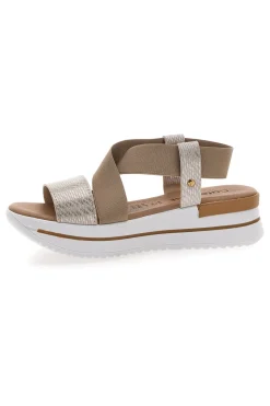 CAFÈ COST Sandali Con Elastici e Platform Cafe' Cost 272045 BEIGE Discount