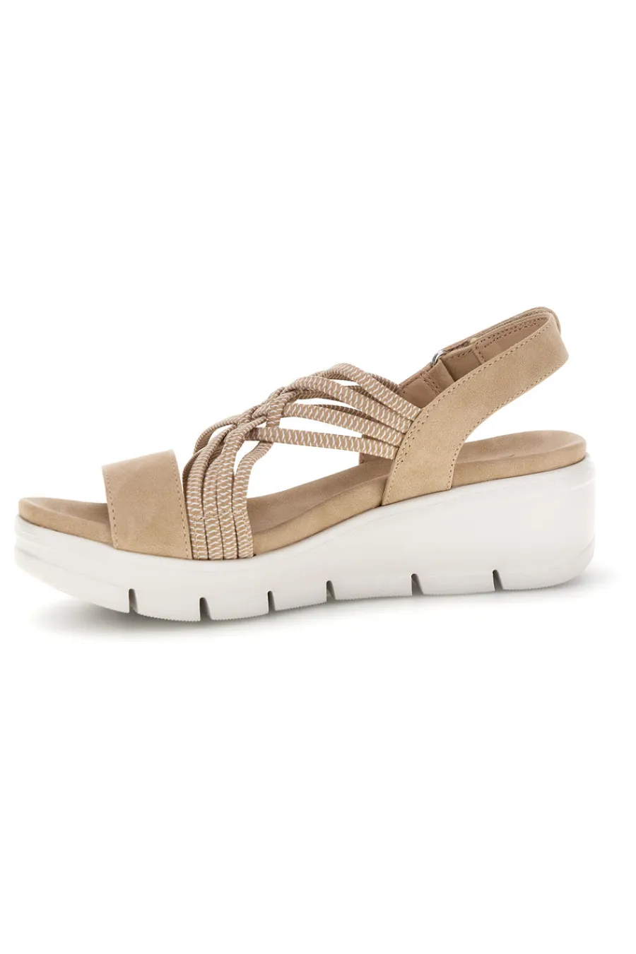 FIRST ACTIVE Sandali con fasce intrecciate e velcro The 201A BEIGE Discount