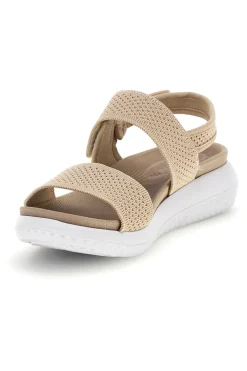 INBLU Sandali beige con fasce traforate e velcro 30 TT Best