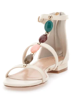 MON DIEU Sandali con Pietre Colorate 695 BEIGE Hot