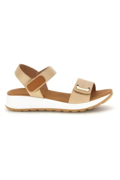 PLOCADI Sandali con strappi in velcro suola comfort Bza2427a BEIGE Clearance