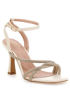 MON DIEU Sandali con strass e tacco alto 1625 BEIGE Sale