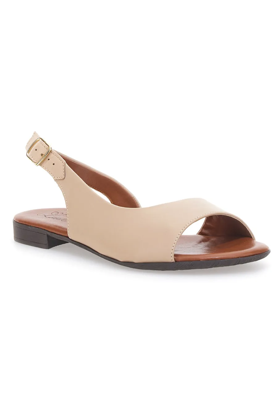 PITTARELLO LOOK Sandali con Tomaia in Pelle e Tacco Basso 225110 BEIGE