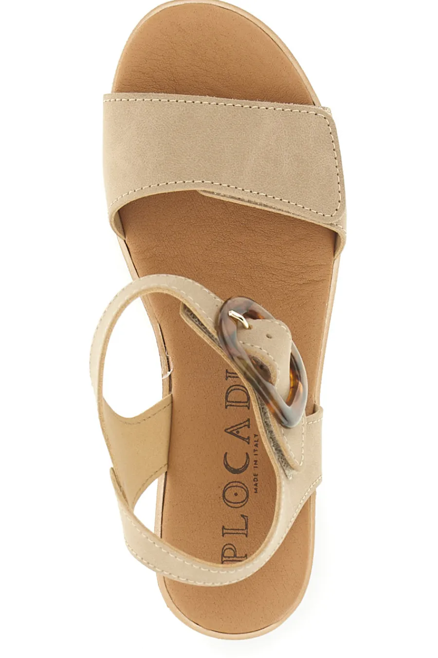 PLOCADI Sandali beige con zeppa made in Italy 11076005 Best