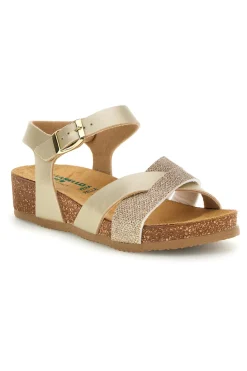 PITTARELLO ECO Sandali beige e oro con sottopiede in pelle 293A9SR Clearance