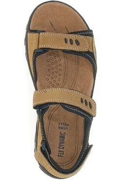 Uomo FLY DINAMIC Sandali Beige Sportivi in Pelle 10