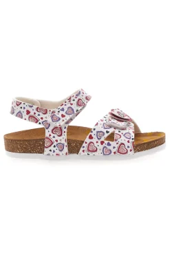 Donna PITTARELLO BIO Sandali bianchi a fantasia rosa con plantare preformato 257A745SR