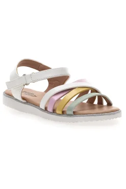 PITT KIDS Sandali Bianchi Con Dettagli Colorati 392423