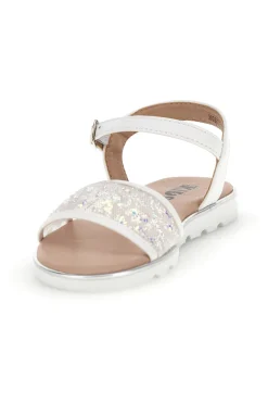 PITT KIDS Sandali bianchi con fascia brillante 392637S