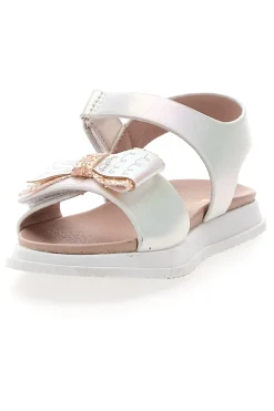 PITT KIDS Sandali bianchi con fiocco glitter 39GS