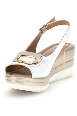 PITTARELLO LOOK Sandali Bianchi con zeppa e morsetto MK08352 BIANCO