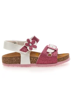 PITTARELLO BIO Sandali bianchi e rosa con brillantini 7A084SR
