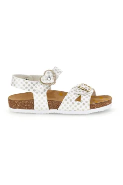 PITTARELLO BIO Sandali bianco e oro con fibbie 257A187SR