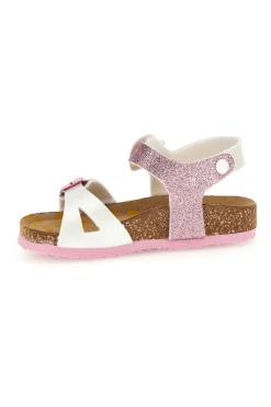 PITTARELLO BIO Sandali bianco e rosa con fibbie 7A187SR