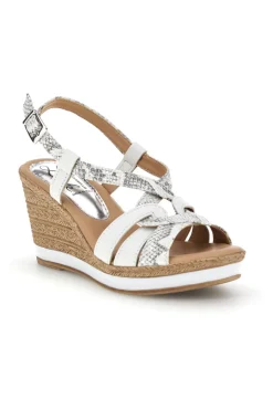 PITTARELLO LOOK Sandali bianco Made in Italy con tomaia in pelle MK3226228 BIANCO/ARGENTO New