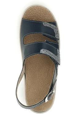 PRIMA RIGA Sandali blu con cinturini regolabili e soletta estraibile 1183 Discount
