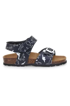 PITT KIDS Sandali Blu con Fibbia e Dinosauri 459