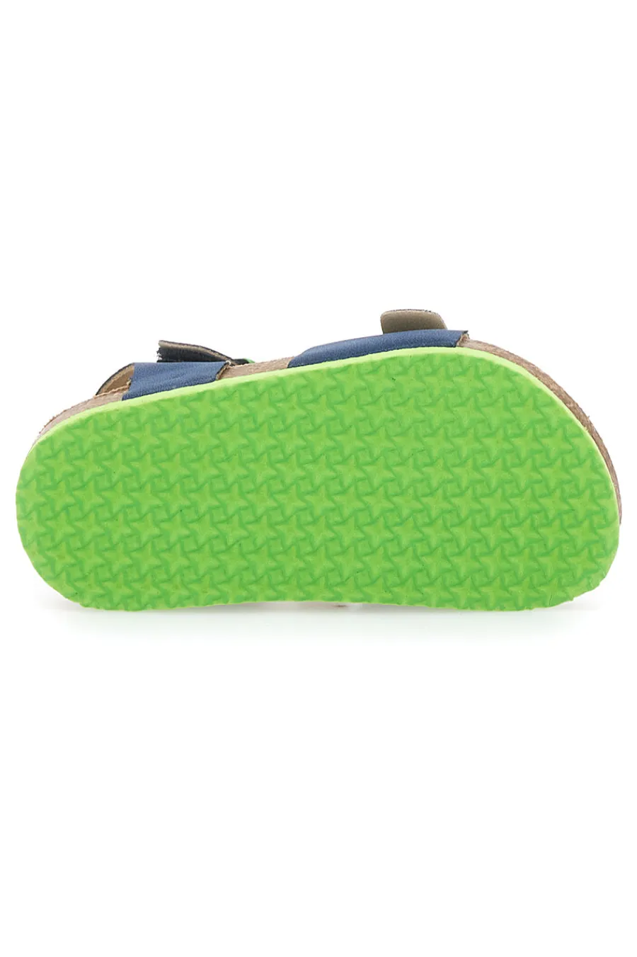 PITT KIDS Sandali blu con fibbie verdi e plantare preformato 14466