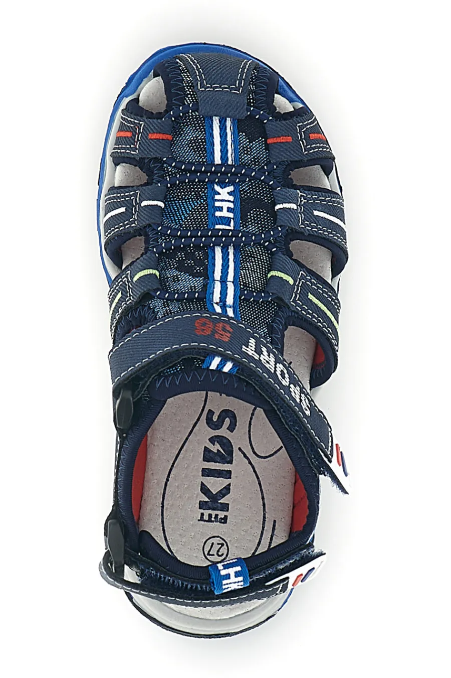 PITT KIDS Sandali blu con punta chiusa e chiusura a strappo 15113