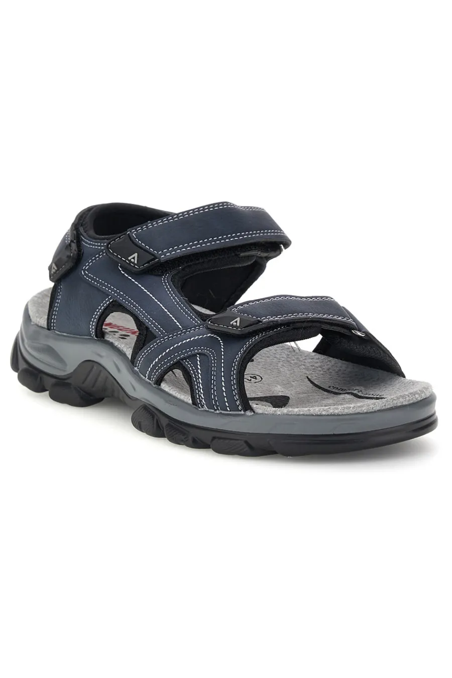 Uomo CANGURO Sandali blu con sottopiede in vera pelle CA1011