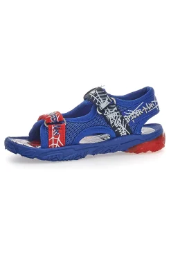 Uomo SPIDERMAN Sandali Blu Con Strappo in Velcro R13105T