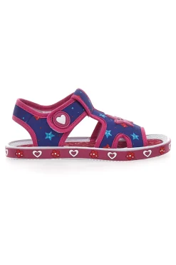 PITT KIDS Sandali blu e fuxia in tessuto PK71B
