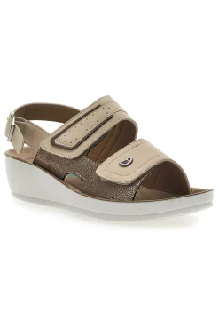 ECO BIO Sandali con Cinturino Slingback Taupe J5324 New