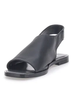 PITTARELLO FOCUS Sandali con Fascia in Pelle Nera e Elastico Posteriore 184987 Sale