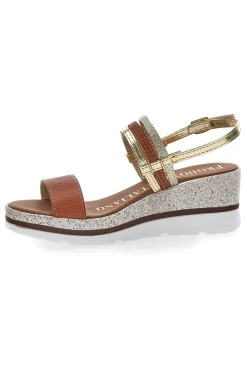 Donna MIO TEMPO Sandali con Zeppa 2865 Marroni