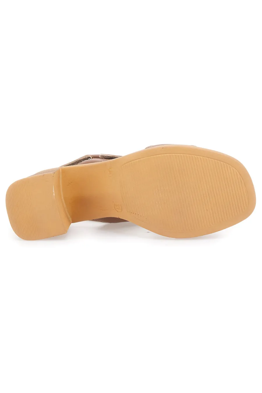 PITTARELLO LOOK Sandali con Tacco Medio a Blocco MK19214 CUOIO Clearance