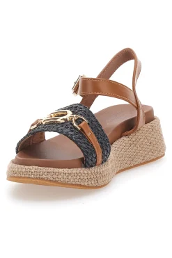 PITTARELLO SUN Sandali cuoio e con dettaglio gioiello da donna L25762 New