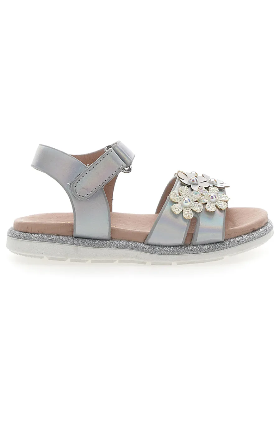 PITT KIDS Sandali Eleganti Argento con Fiorellini 3911