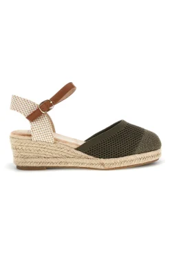 PITTARELLO SUN Sandali espadrillas Verdi con zeppa in corda Bl4 VERDE MILITARE Best