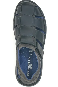 Uomo PITTARELLO ECO Sandali Fisherman Neri In Pelle 72