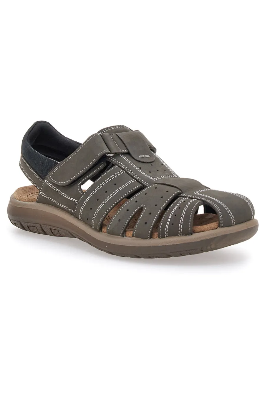 Uomo FLY DINAMIC Sandali Fisherman Taupe in Vera Pelle 29