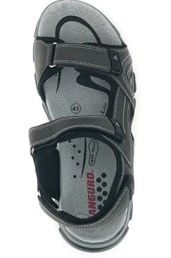 Uomo CANGURO Sandali grigi con sottopiede in vera pelle CA1011