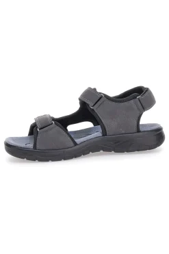 Uomo JOHES LAND Sandali Grigi Con Strappi in Velcro 3104
