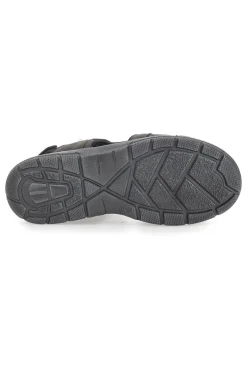 Uomo CANGURO Sandali Grigi Con Strappi in Velcro 1015