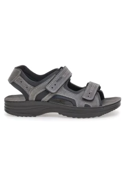 Uomo INBLU Sandali Grigi Con Strappi in Velcro 28 RY
