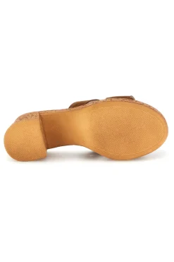 PITTARELLO Sandali in pelle marrone con tacco largo e plateau 3245189 Discount