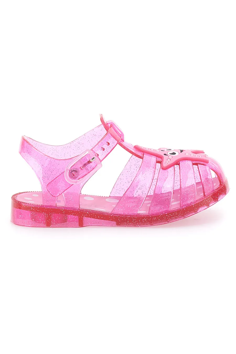 PITT KIDS Sandali jelly rosa glitterati con cinturino 3142664