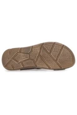 Uomo JERPOINT Sandali Marroni con Chiusura a Strappo e Fascia Regolabile 8018