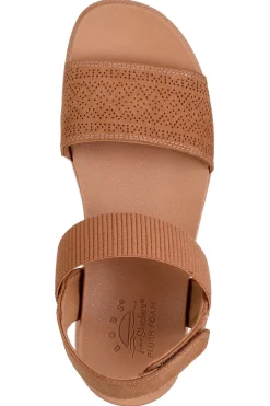 SKECHERS Sandali marroni con cinturino in velcro e fascia traforata Desert kiss low CASTAGNO New