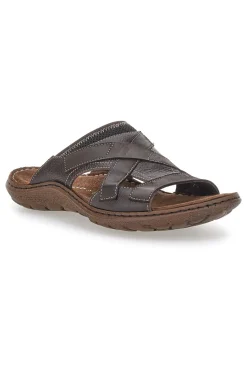 Uomo PITTARELLO ECO Sandali Marroni Con Fascia Ampia 3512