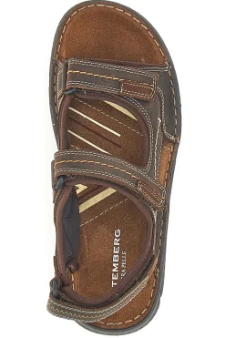 Uomo ALTEMBERG Sandali Marroni Con Strappi in Velcro 26