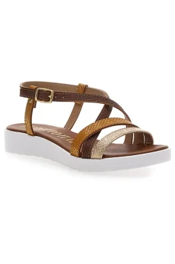 MIO TEMPO Sandali Marroni Made in Italy 8864 CUOIO Outlet