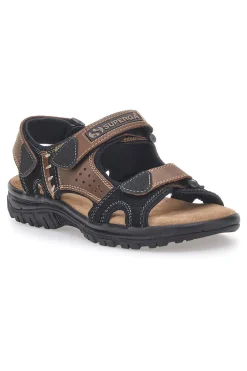 Uomo SUPERGA Sandali marroni sportivi con strappi S86U5