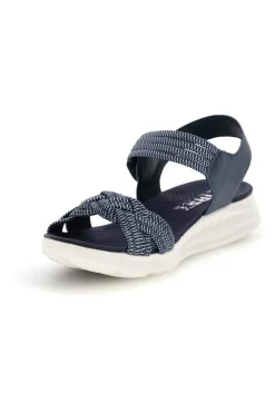 FIRST ACTIVE Sandali con fasce intrecciate 5 NAVY Sale