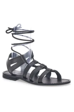 PITTARELLO SUN Sandali neri alla schiava in stile gladiatore 19 Sale
