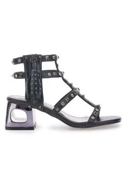 THE FIRST Sandali Neri Con Borchie 206 NERO Discount